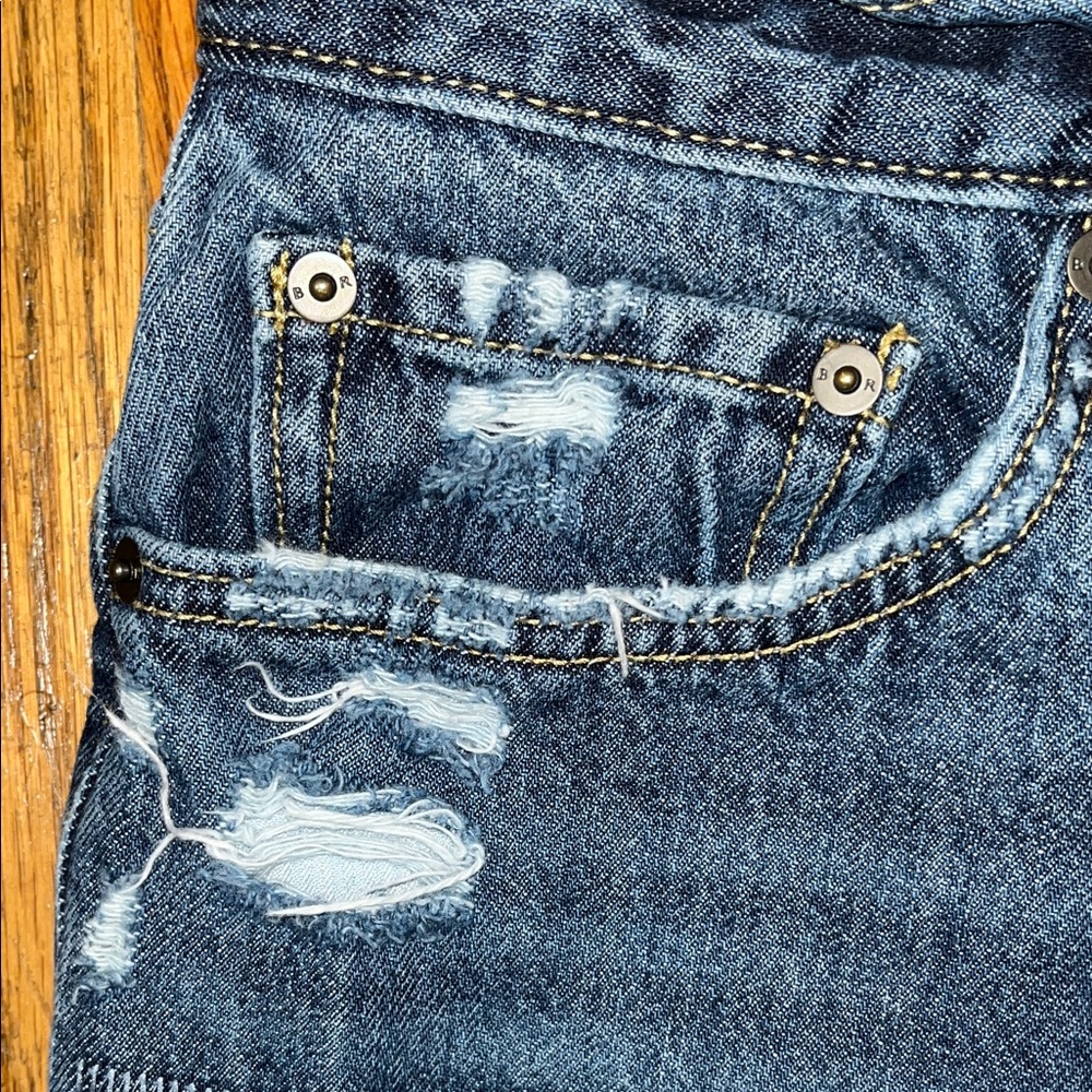 Banana Republic Patchwork Stylish Blue Denim Jean… - image 4